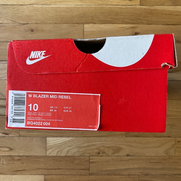 Nike Blazer Mid Rebel “Cool Grey / Summit White” Women’s Size 10 (EU 42) - Picture 7 of 9